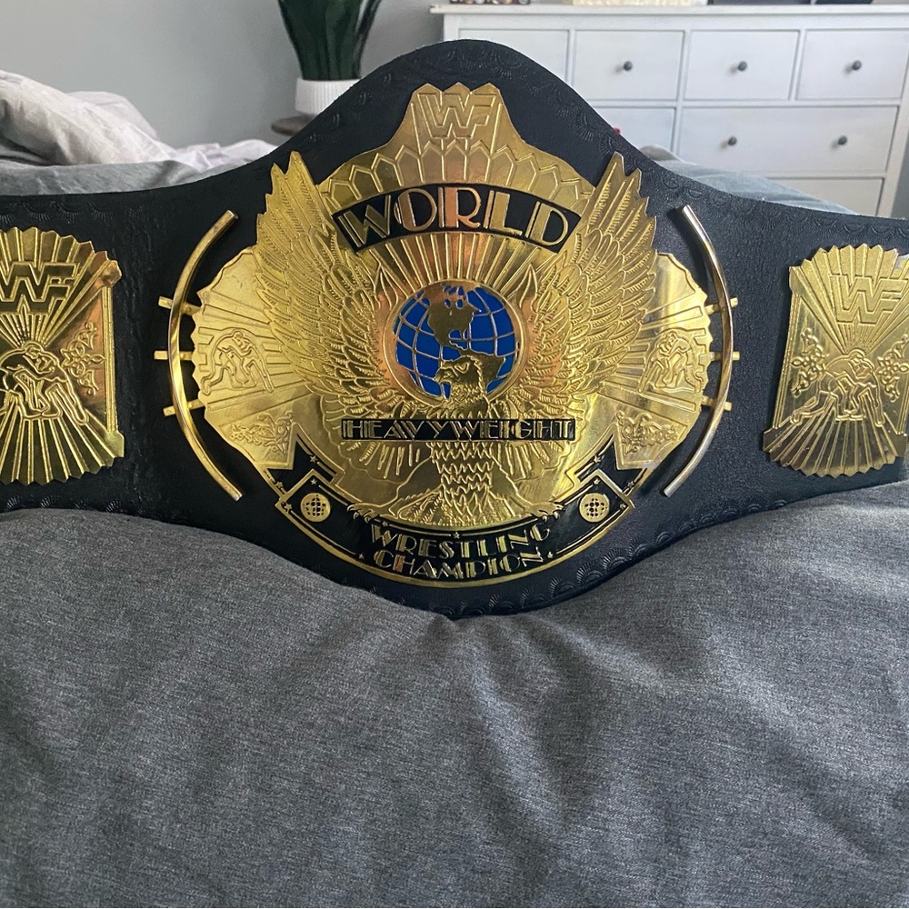 WWF 90’s Gold and Black Wrestling Championship Belt